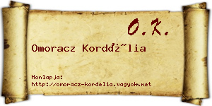 Omoracz Kordélia névjegykártya
